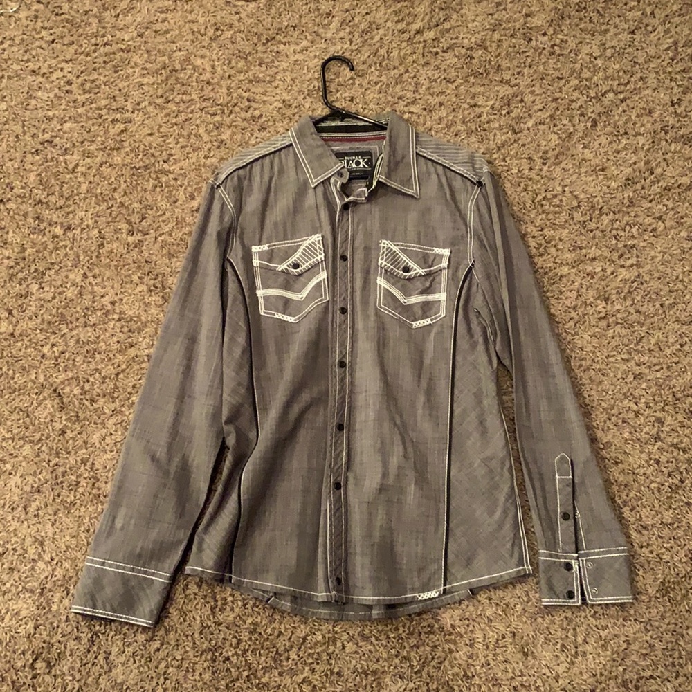 BKE Men’s button up grey large
